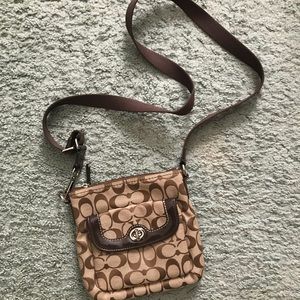 Coach Small Monogram Brown Crossbody